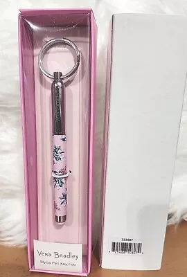 Vera Bradley Stylus Pen Key Fob Happiness Returns Pink Flowers Key Chain Hook • $11.99