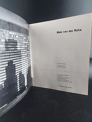 Mies Van Der Rohe '68 Exhibition Catalog Book Chicago Architecture Furniture Art • $57