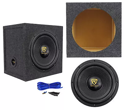 Rockville W12K9D2 V3 12  4000 Watt Car Audio Subwoofer + Sealed Sub Box Enclosur • $189.90