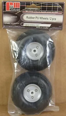 Fly Model 2.25  Rubber PU Wheels For R/C Model Airplane NOS • $5.99