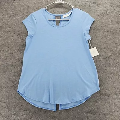 Sigrid Olsen Shirt Womens Small Short Sleeve Blue • $29.99
