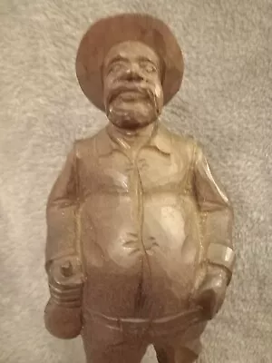 Carved Wooden Figure. Sancho Panza. Don Quixote Approx 20cm Tall • £9.99