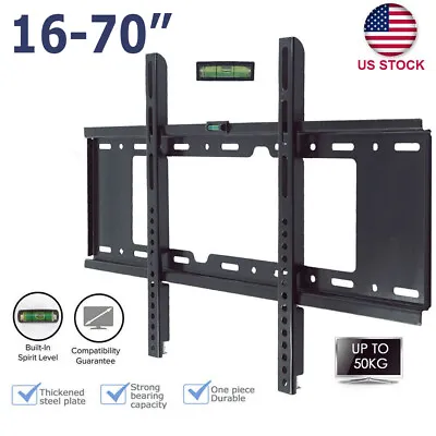 Universal TV Wall Mount 16-70  Large Size Fixed TV Mount Wall Bracket Slim • $10.95