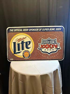 Vintage Miller Lite Beer Super Bowl XXXIV Sign 2000 34 Rams Titans Football Game • $67.95