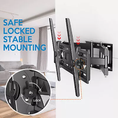 Full Motion HDTV TV Wall Mount Bracket 32 36 40 42 47 50 52 55 60 65 70 80 Inch • $46.99