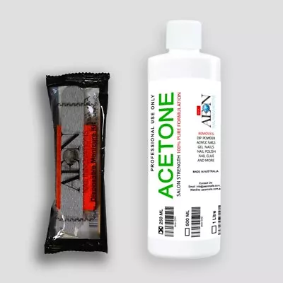 AEON 100% Pure Acetone Gel Acrylic Nail Polish Soak Off Remover 250ml FREE KIT • $14.95