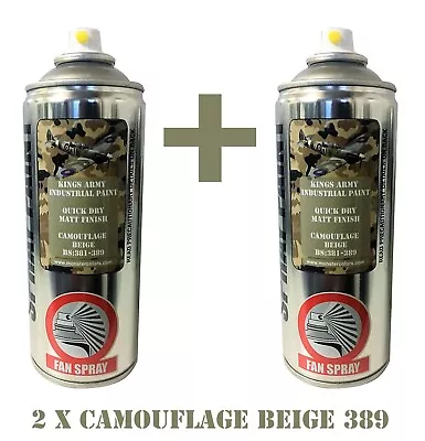 Camo Beige Army Spray Paint Military Vehicle Paintballairsoftmodel Paint X 2 • £23.75