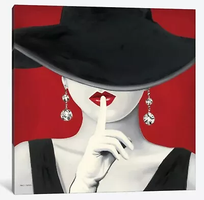 Haute Chapeau Rouge I Gallery Wrapped Canvas By Marco Fabiano • $149