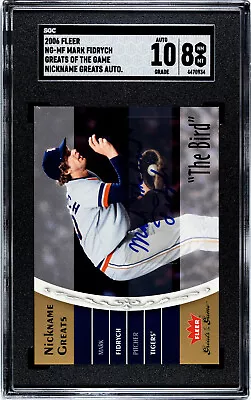 2006 Fleer Greats Of The Game Autograph Mark Bird Fidrych Tigers SGC Graded 8/10 • $149.99