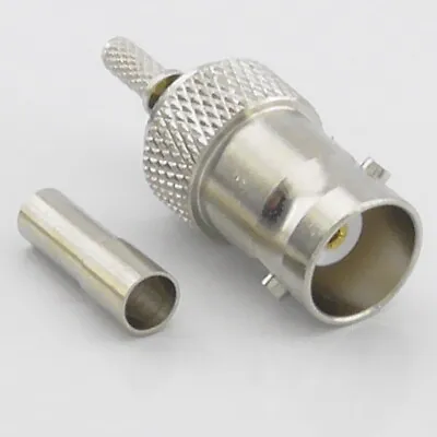 BNC Crimp Socket For RG316 RG174 50 Ohm Solder Window Female Cable Socket • £3.99