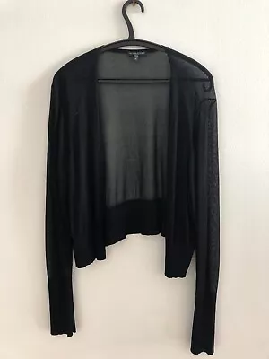 Eileen Fisher Womens Black Bolero Shrug Sz US 2X • $18