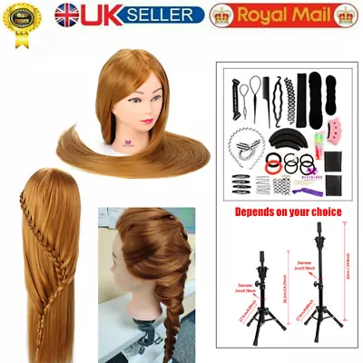£8.99 • Buy 30'' Hairdressing Styling Training Head Practice Mannequin Doll & Clamp & Tripod