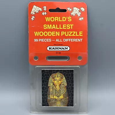 Worlds Smallest Wooden Puzzle Vintage Karnan King Tut 51119 Sweden • $14.99