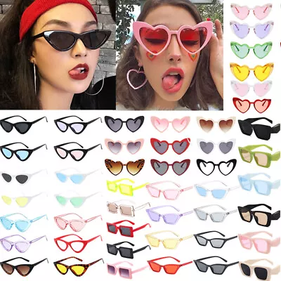 Vintage Cat Eye Sunglasses Fashion Women Rapper Unisex Goggles Shades Eyewear • $4.39
