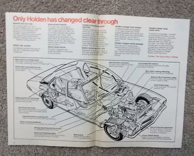 GENUINE ORIGINAL HOLDEN SALES BROCHURE Hq Gtr Lj Torana Gts Monaro Coupe Ute   • $65