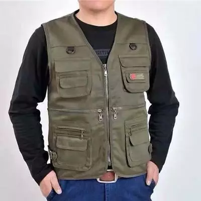 Men's Camouflage Vest Outdoor Multi Pocket Casual Fishing Vest              • $17.20