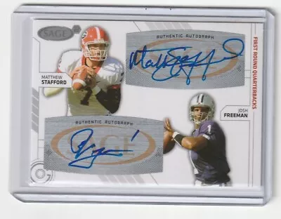 Matthew Stafford 2009 Sage Squared Rookie Auto Autograph Rc Rams • $26