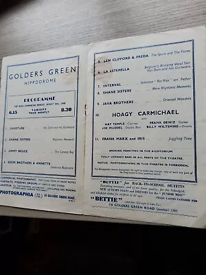 Variety Theatre Programme 1948golders Green Hippodrome • £8