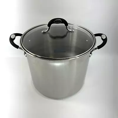 Tramontina 12 Qt 18/10 Professional Stainless Steel Stock Pot With Glass Lid • $59.99