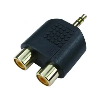 3.5mm Mini Jack To RCA Adapter Y Aux Splitter Headphone -Twin Phono • £1.69