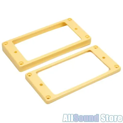 Epiphone Les Paul Humbucker Pickup Ring Set Neck & Bridge Curved Tapered - CREAM • $10.99