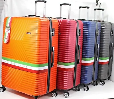 33  Extra Large 4Wheel Spinner Suitcase Lightweight Hard Shell Luggage Cabin Bag • £54.99