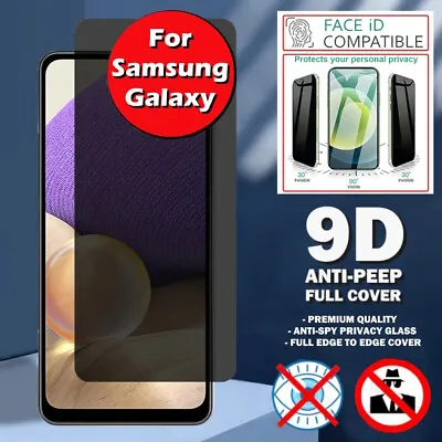 Privacy Screen Protector For Samsung Galaxy A13 A14 A53 Anti-Spy Tempered Glass • £2.49