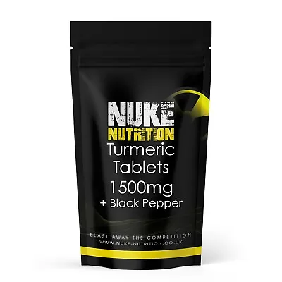 Turmeric Curcumin 1500mg And Tumeric Tablets Black Pepper Capsules Vegan X 60 • £2.99