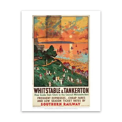 Whitstable And Tankerton 28x35cm Art Print By Vintage Railway Posters • £9.99