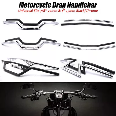 $26.50 • Buy 1  7/8'' Motorcycle Drag Z-Bar Pullback Handlebar For Suzuki Honda Harley Yamaha