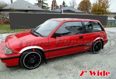 For:88-91 Honda Civic 3Dr Hatchback/CRX Fender Trim Wheel Flare Molding 4Pc 2  • $149.99