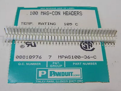 Panduit Mpas100-36-c 36 Position Right Angle 0.100 Header 300v Connector • $5