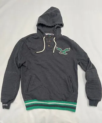 Vintage Philadelphia Eagles NFL Mitchell & Ness Hoodie Sweatshirt Sz Large • $19.75