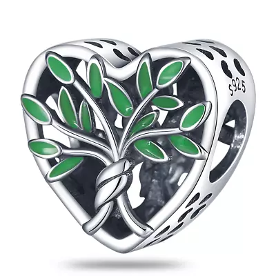 $27.50 • Buy FAMILY TREE HEART S925 Sterling Silver Charm By Charm Heaven