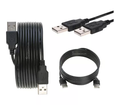 USB 2.0 Cable Black Type A Male To A Male High-Speed Data Transfer Charger Cord • $4.79