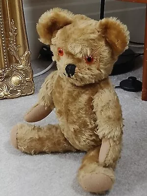 Antique Vintage Chiltern /Chad Valley Teddy Bear 15  Golden Mohair • £55