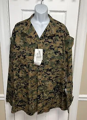 USMC U.S. Marines Woodland MARPAT Combat Top Shirt Size X-LARGE X-LONG • $59.99