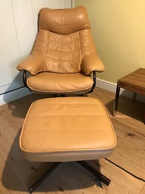 £395 • Buy Leather Reclining Chair And Stool