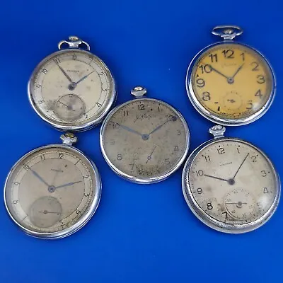 Vintage CASE Pocket Watch USSR MOLNIJA SOVIET Watch 5 Pcs • $13.71
