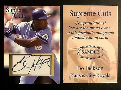 Bo Jackson 2020 Supreme Cuts Kansas City Royals Sample Card • $4.99