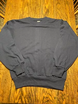 Vtg 70’s/80’s Champion Crewneck Sweatshirt Blank Blue Bar 50/50 USA Made Medium • $39.99
