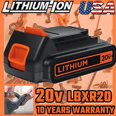 1.5Ah 2.0Ah 20V For Black Decker 20 Volt MAX Lithium LBXR20 LB20 LBX20 Battery • $17