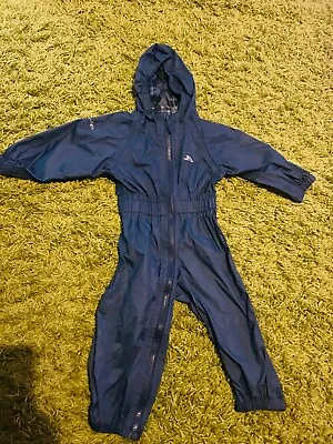 Trespass Kids Toddler Puddle Suit 18-24 Months Waterproof Rain Coat Splash • £6