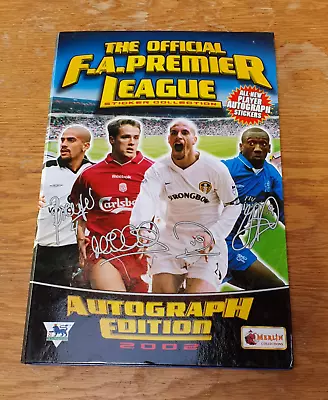 Merlin Premier League Sticker Album 2002 - 95% Complete - In Hardback Binder • £29.99