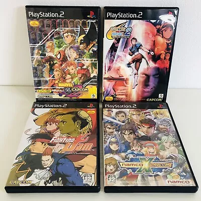 PS2 MARVEL VS. CAPCOM 2 CAPCOM VS. SNK 2 Fightting Jam Set Of 4 Playstation2 • $99.99