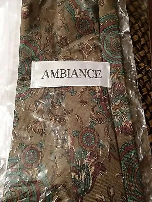 £6.80 • Buy Brown Silk Ambiance Men's Tie Paisley Pattern