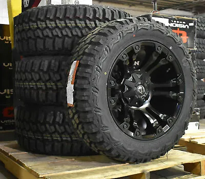 20x10 Fuel D560 Vapor Black Wheels Rims 33  MT Tires 5x5 Jeep Wrangler JK JL • $2564.05