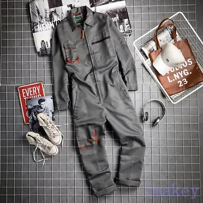 Japanese Mens Workwear Coverall Overall Work Jumpsuit Boilersuit Uniform Pants • $15.99