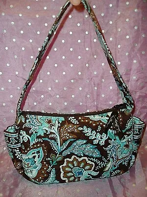  Vera Bradley Retired Java Blue Maggie Small Quilted Purse / Shoulder Bag   • $8