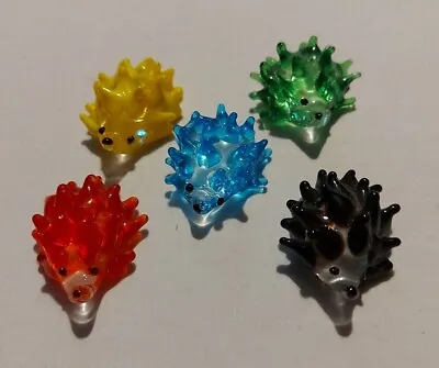 Vintage Murano Glass Small Hedgehog Family Hedgehogs X5  • £20